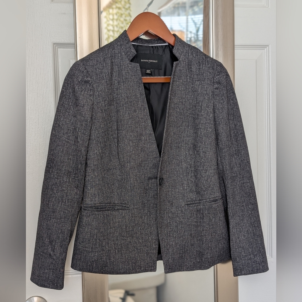 Banana Republic Gray Sport Coat with Modern Silhouette